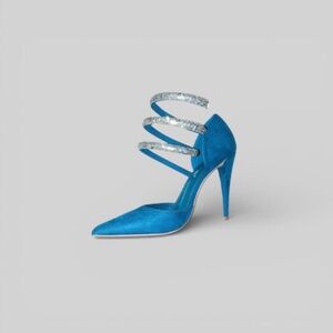 Royal Blue Rhinestone Heels